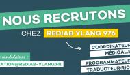 Rédiab Ylang recrute : un·e coordinateur·rice médical·e & Programmateur·rice et Traducteur·rice en Éducation Thérapeutique du Patient.