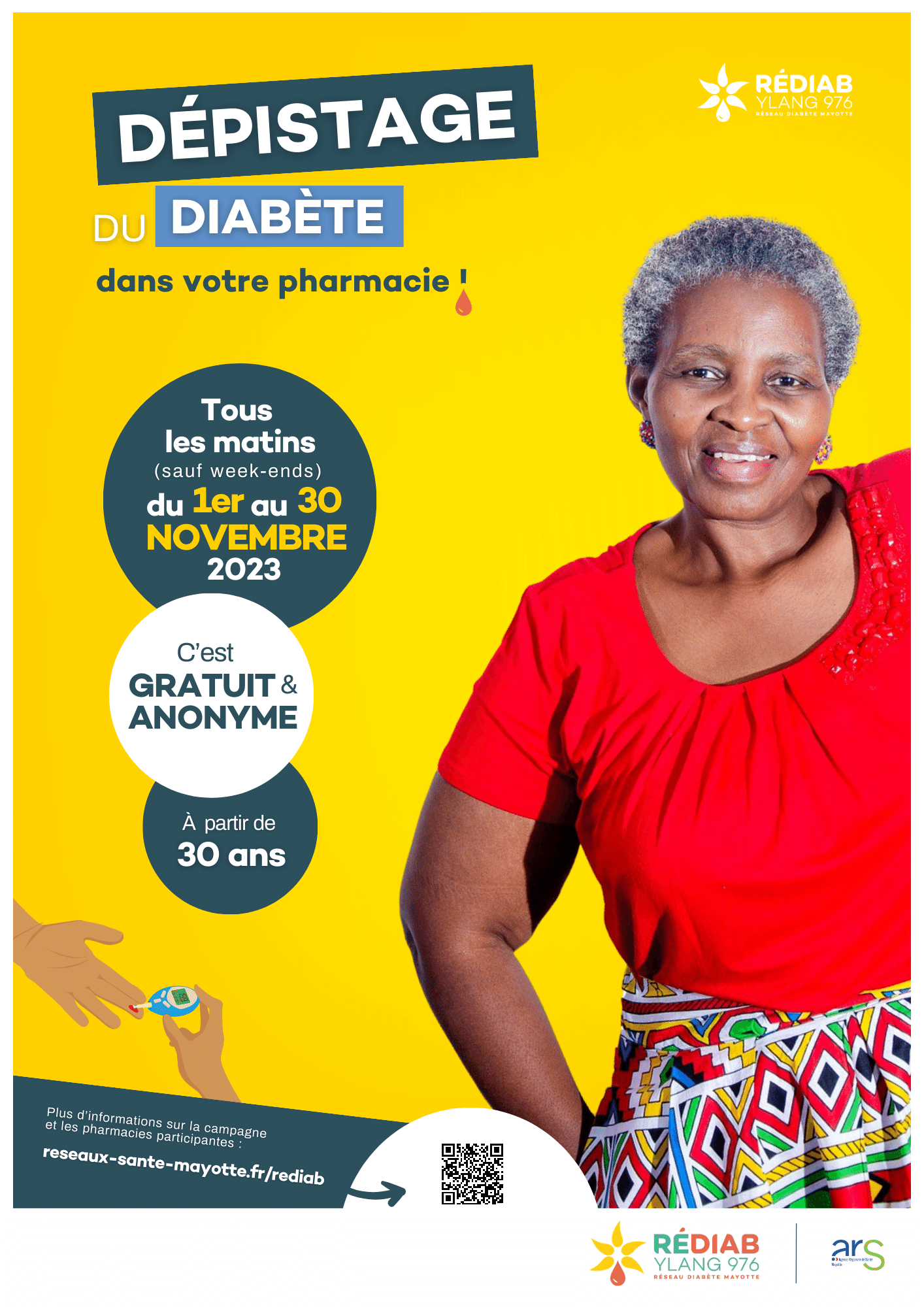 Affiche dépistage en pharmacie 2023 - Mayotte