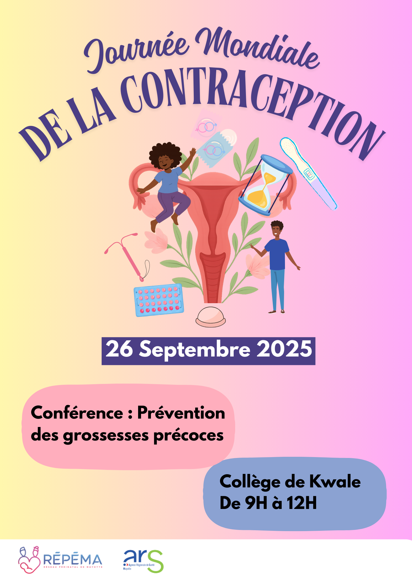 Affiche conférence Prévention des grossesses précoces